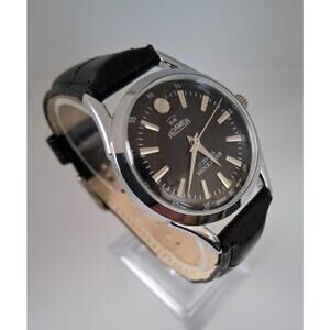 Vintage Roamer Men's Leather Mechanical‎ Watch RARE